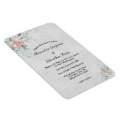 Magnet Flexible Élégant Mariage de bouquet de fleurs rose (Côté Droit)