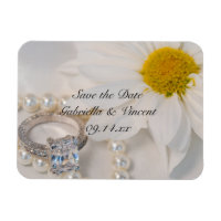 Élégant mariage de marguerite Enregistrer la date