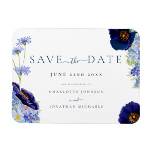 Magnet Flexible Élégant Mariage Fleur sauvage