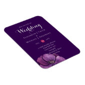 Magnet Flexible Élégant Mariage Floral violet orange (Côté Droit)