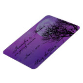 Magnet Flexible Élégant mariage gothique pourpre sauvez la date (Côté Gauche)