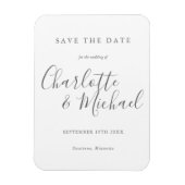 Magnet Flexible Élégant mariage moderne écriture Save the Date (Vertical)