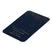Magnet Flexible Elégant Marine & Gold Falling Stars Enregistrer La (Côté Gauche)