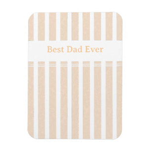 Magnet Flexible Élégant 'Meilleur Papa' Personnalisé à Rayures