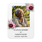 Magnet Flexible Elegant Memorial Photo Floral (Vertical)