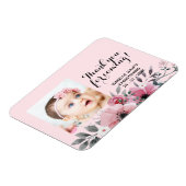 Magnet Flexible Élégant MERCI rose POUR VENIR ! Christine (Côté Gauche)