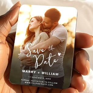 Magnet Flexible Elégant minimaliste mignon photo de couple enregis