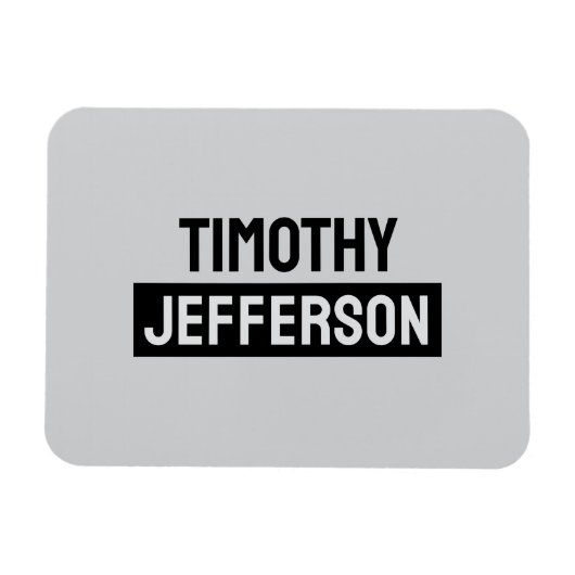 Magnet Flexible Elegant Modern Minimalist Own Name (Horizontal)