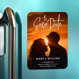 Magnet Flexible Élégant Moderne Classique Photo Mariage Enregistre