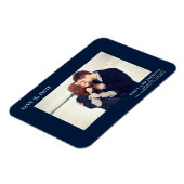 Magnet Flexible Élégant moderne Enregistrer la date Photo Marine B (Côté Gauche)