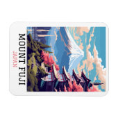 Magnet Flexible Élégant Mont Fuji Japon Voyage Art (Horizontal)