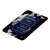 Magnet Flexible Élégant Moody Dark Floral Mariage (Côté Gauche)