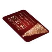 Magnet Flexible Élégant Noël Enregistrer La Date Or Rouge (Côté Droit)
