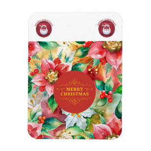 Magnet Flexible Élégant Noël rouge et or