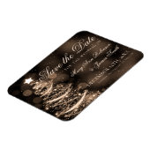 Magnet Flexible Élégant Noir Noir Noir Noir Mariage de Noël Enregi (Côté Gauche)