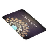 Magnet Flexible Elégant or Ornate Lotus Mandala Wood (Côté Droit)