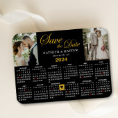 Magnet Flexible Elégant Parties scintillant or Script 2 Photo Enre