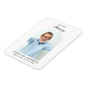 Magnet Flexible Elegant Photo Memorial Keepsake Funeral (Côté Gauche)
