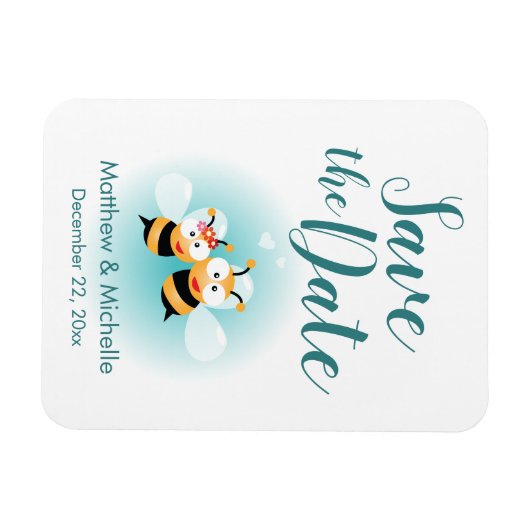 Magnet Flexible Élégant Pour Être Mariage Couple Enregistrer La Da (Horizontal)