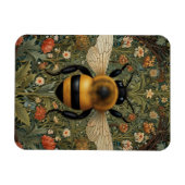 Magnet Flexible Elégant rétro bumblebee boho botanique floral art (Horizontal)