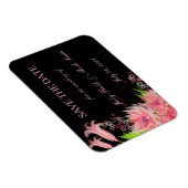 Magnet Flexible Élégant Romantique Rose Floral Enregistrer l'aiman (Côté Droit)