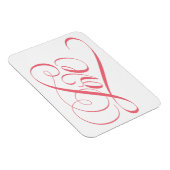 Magnet Flexible Élégant rose Fancy LOVE Script Lettres Coeur (Côté Droit)