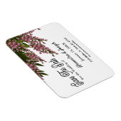 Magnet Flexible Elégant Rose Floral Aquarelle Enregistrer La Date (Côté Droit)