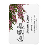 Magnet Flexible Elégant Rose Floral Aquarelle Enregistrer La Date (Vertical)