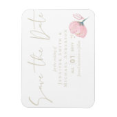 Magnet Flexible Élégant Rose or moderne Mariage Étincelle (Vertical)