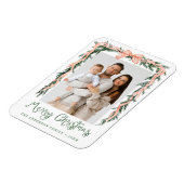 Magnet Flexible Elégant rouge rayé Bow vert de vacances Photo (Côté Gauche)