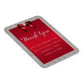 Magnet Flexible Elégant Ruby Rouge, Mariage Parties scintillant ar (Côté Droit)