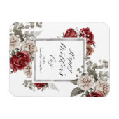 Magnet Flexible Elégant Rustic Red Roses Fête des Mères (Horizontal)