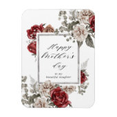 Magnet Flexible Elégant Rustic Red Roses Fête des Mères (Vertical)