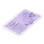 Magnet Flexible Elégant rustique bleu rose floral mariage (Côté Gauche)