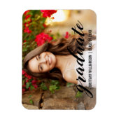 Magnet Flexible Élégant Script College Faire-part de diplôme (Vertical)