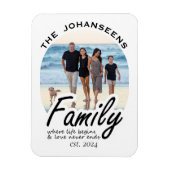 Magnet Flexible Élégant Script Family Life Love Citation Nom et ph (Vertical)