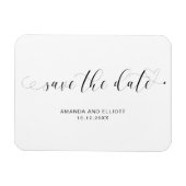 Magnet Flexible Élégant Script mignon Mariage de coeur Enregistrer (Horizontal)
