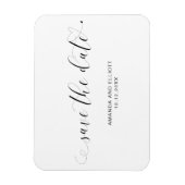 Magnet Flexible Élégant Script mignon Mariage de coeur Enregistrer (Vertical)
