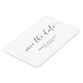 Magnet Flexible Élégant Script mignon Mariage de coeur Enregistrer (Côté Gauche)