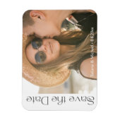 Magnet Flexible élégant script moderne minimal photo save the date (Vertical)