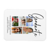 Magnet Flexible Élégant Script Multi Photo Graduate (Horizontal)