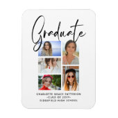 Magnet Flexible Élégant Script Multi Photo Graduate (Vertical)