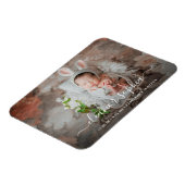 Magnet Flexible Élégant Script Photo Girl Faire-part de naissance (Côté Gauche)