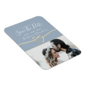 Magnet Flexible Élégant Script Wedding Enregistrer La Date Invitat (Côté Droit)