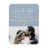 Magnet Flexible Élégant Script Wedding Enregistrer La Date Invitat (Vertical)