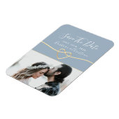Magnet Flexible Élégant Script Wedding Enregistrer La Date Invitat (Côté Gauche)