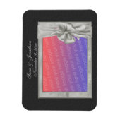 Magnet Flexible Elegant Silver Photo Frame Personalized Wedding  (Vertical)