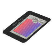 Magnet Flexible Elegant Silver Photo Frame Personalized Wedding  (Côté Gauche)