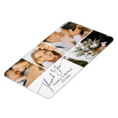 Magnet Flexible élégant simple merci, mariage 4 photos collage (Côté Gauche)