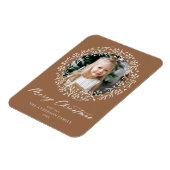 Magnet Flexible Élégant Snowflake Wreath Gingerbread Photo (Côté Gauche)